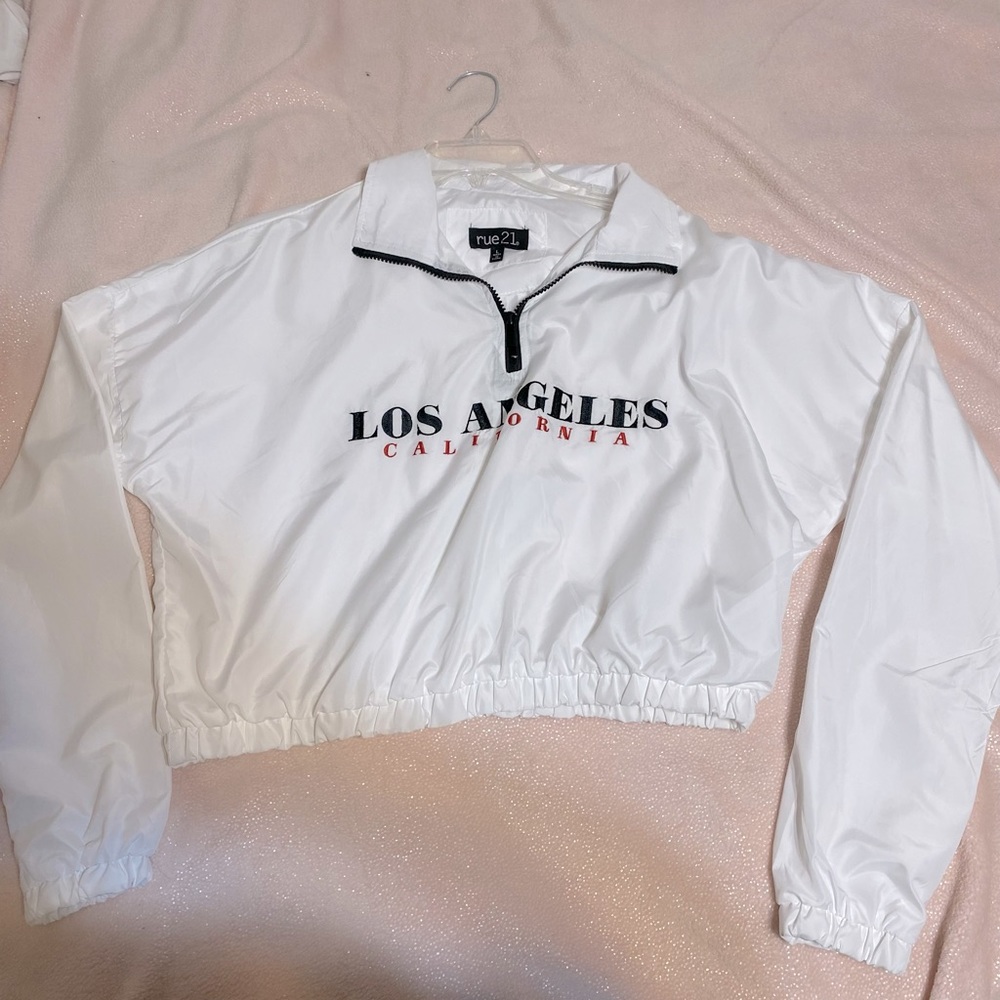 L Los Angeles California Cropped 1/4 Zip